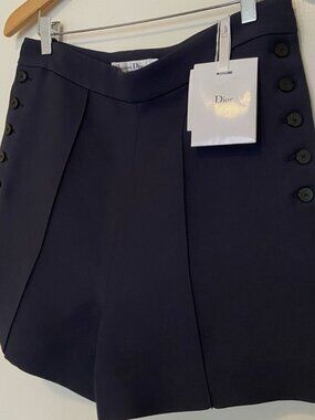 Navy Blue Christian Dior Shorts NWT $1350 originally US 4 / FR 36